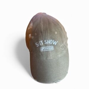 NEW Khaki Mesh Trucker Hat-Sh*t Show supervisor NEW-